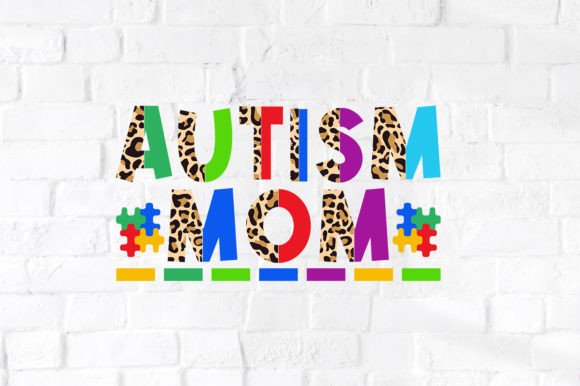 Autism Mom Awareness Leopard SVG for Crafts & Graphics