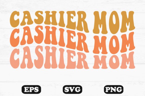 Cashier Mom Retro SVG: Graphics for Crafts & Blogs
