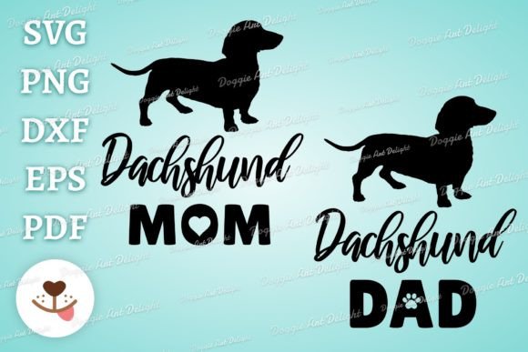 Dachshund Mom Dad SVG: Premium Graphics for Crafts