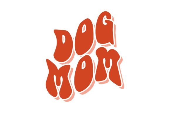 Dog Mom Groovy Retro SVG: Graphics for Crafts