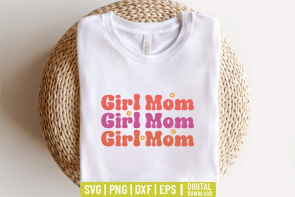 Girl Mom Retro Mama SVG: Graphics for Crafts