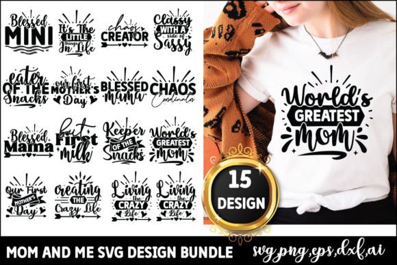 Mom and Me SVG Bundle: Graphics for Crafts