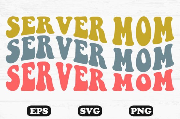 Server Mom Retro Wavy Svg PNG for Crafts and Graphics