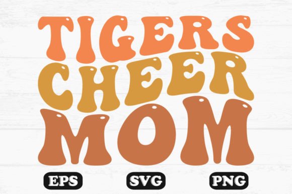 Tigers Cheer Mom Retro SVG: Graphics for Crafts